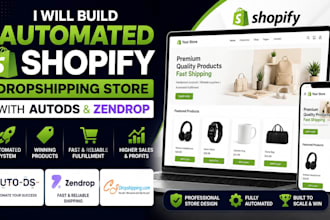 build automated shopify dropshipping store with autods and zendrop
