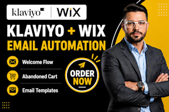 setup klaviyo email marketing welcome flow abandoned cart automation for wix