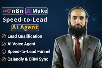 build ai lead qualification, crm sync, data enrichment make or n8n automation