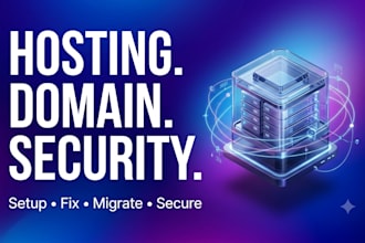 manage your website hosting, domain, dns, security