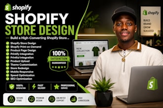 create a professional shopify store with printify