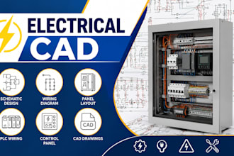 electrical cad wiring diagram schematic drawing panel layout plc wiring