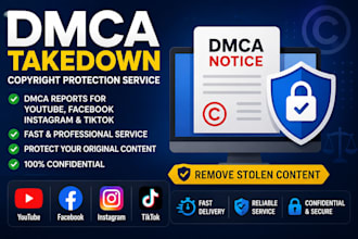 submit dmca takedown notices for youtube facebook instagram tiktok