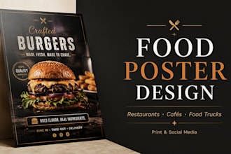 design modern menus and food flyers for restaurants and food trucks