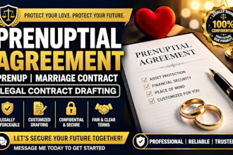 draft prenuptial agreement prenup marriage contract legal contract drafting