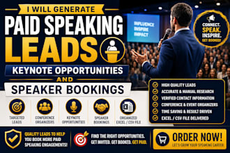 find paid speaking opportunities keynote events and speaker leads