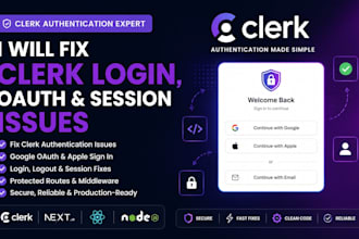fix clerk login, google oauth, apple sign in and authentication issues