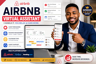 be your airbnb virtual assistant for guest messaging, bookings and calendar