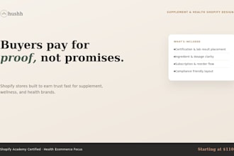 design a shopify store for your supplement or health brand