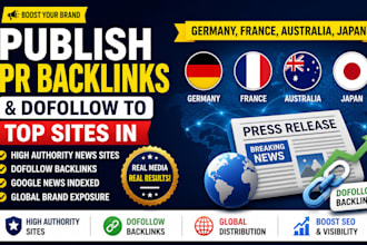 publish PR backlinks and dofollow to top site in germany,france,australia,japan