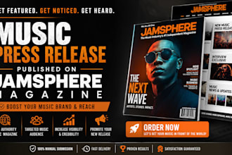 publish your music press release to jamsphere magazine