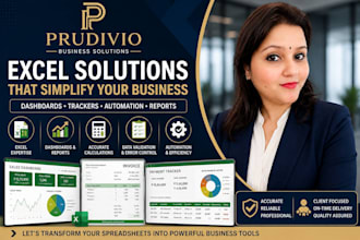 create excel dashboards, trackers and business automation tools