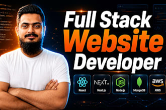 full stack website development, react website, saas website, backend developer
