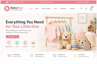 build baby clothing, toys, maternity and nursery store website using woocommerce