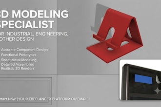 do 3d product design, 3d modeling and rendering