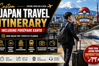 create a custom japan travel itinerary including poképark kanto