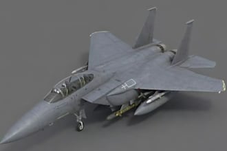 create realistic aerospace, aircraft design,military fighter for 3d printing,stl