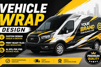 design professional vehicle wrap, car wrap and van graphics