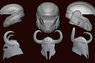 do 3d cosplay helmet cosplay model creation 3d armor 3d helment for 3d print