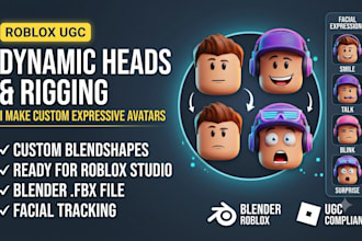 roblox dynamic head, 3d ugc item, and facial rigging