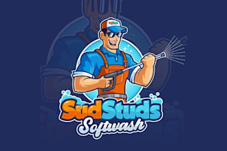 design a playful soft wash service company logo