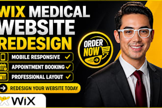 redesign wix medical, clinic and healthcare websites with professional layout