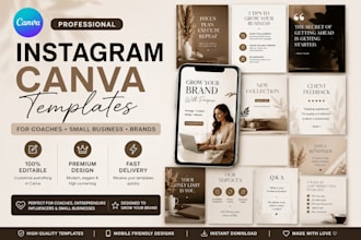 design professional canva social media templates