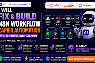 fix build n8n workflow zapier automation n8n business automation zapier ai agent