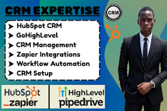 do CRM setup, pipeline management and workflow automation