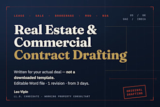 draft real estate contracts, lease agreements and property documents