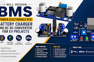 design bms power electronics pcb battery charger dc dc converter for ev project