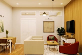 do 3d studio apartment, 3d apartment layout, modern apartment interior design