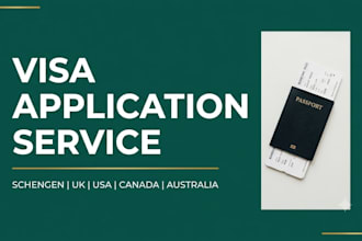 handle your complete visa application, cover letter and travel itinerary