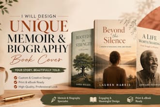design a unique memoir and biography book cover
