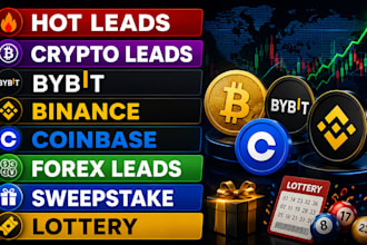 hot crypto leads, forex leads, mlm leads, crypto emails, depositor leads