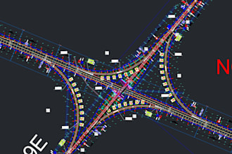 echnical road and civil engineering drawings in autocad