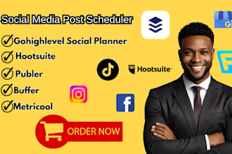 schedule posts ghl hootsuite publer buffer metricool loomly later