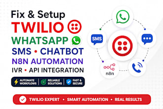fix setup twilio whatsapp sms chatbot n8n automation twilio ivr api integration
