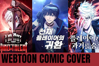 do anime manga webtoon cover design comic art graphics novel webnovel book cover