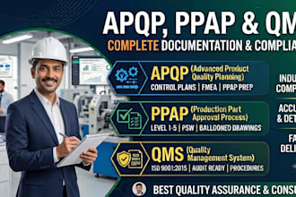 prepare apqp, pfmea, control plan and ppap documentation