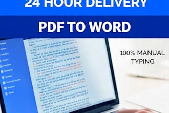 do fast accurate urdu english typing from images PDF to word