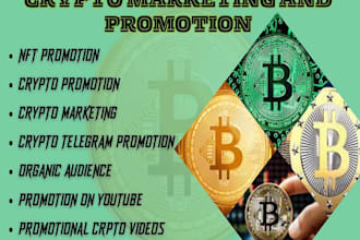 do organic crypto promotion twitter x marketing  telegram promotion videos