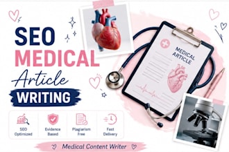 write medical articles and health blogs