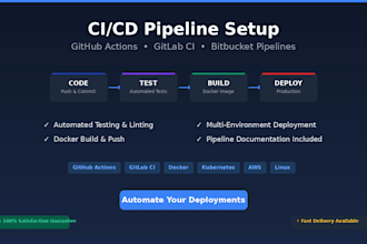 set up a ci cd pipeline with github actions or gitlab