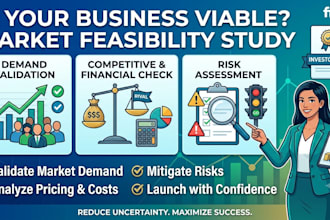 conduct market feasibility studies and market validation for your business plan