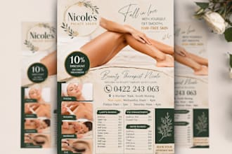 design a luxury beauty salon price list, spa menu and service menu