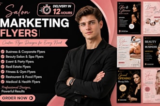 design a beauty salon, spa, hair, eyelash, skin care price list flyer