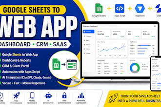 google sheet to web app ai dashboard claude, appsheet, glide, apps script, n8n