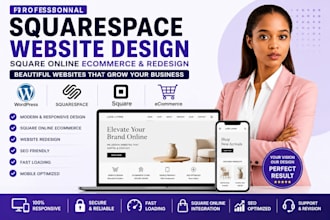 redesign squarespace ecommerce website or build square online ecommerce store
