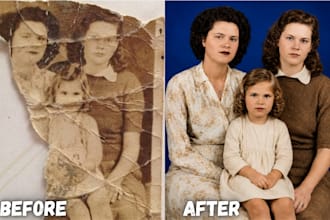 restore and colorize your old, damaged photos